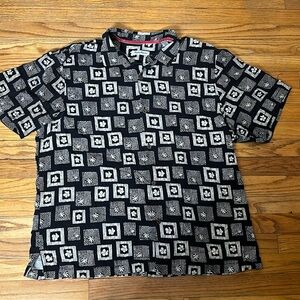 Men’s Tommy Bahama black and tan camp shirt. XXL great condition.